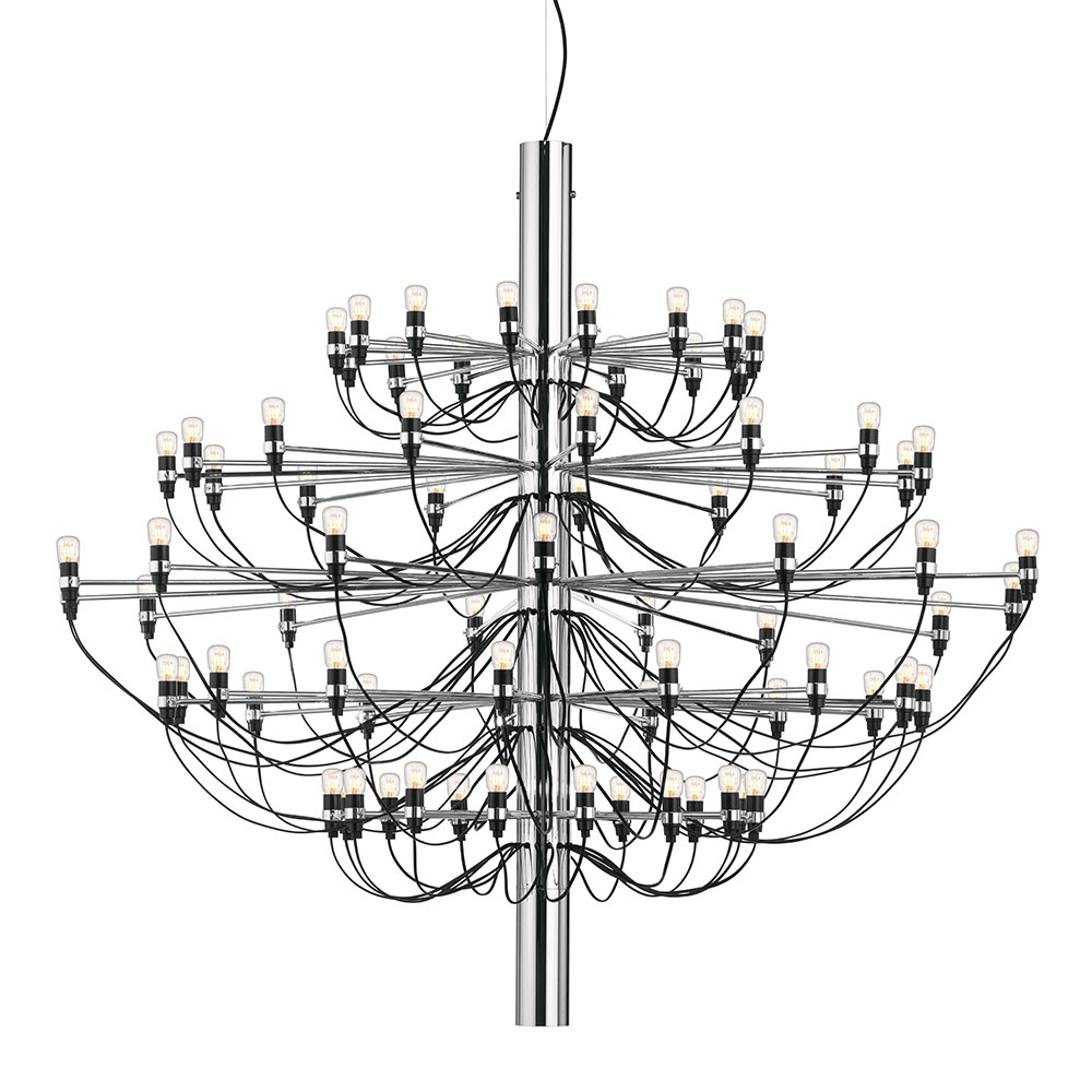 FLOS 2097 Kronleuchter 75 bei lampenonline.de FLOS 2097/75 - 1300 mm H / 1410 mm B / 1410 mm T mit 75 Lichtquellen 