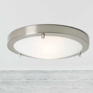 Nordlux Ancona Maxi LED-Deckenleuchte - Nickel matt - Glas weiß, mit LED (3000K) bei lampenonline.de