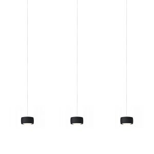 Oligo Grace LED-Pendelleuchte 3-flammig mit unsichtbarer Höhenverstellung-Schwarz matt-Schwarz matt-mit Tunable White (2200K - 5000K) bei lampenonline.de